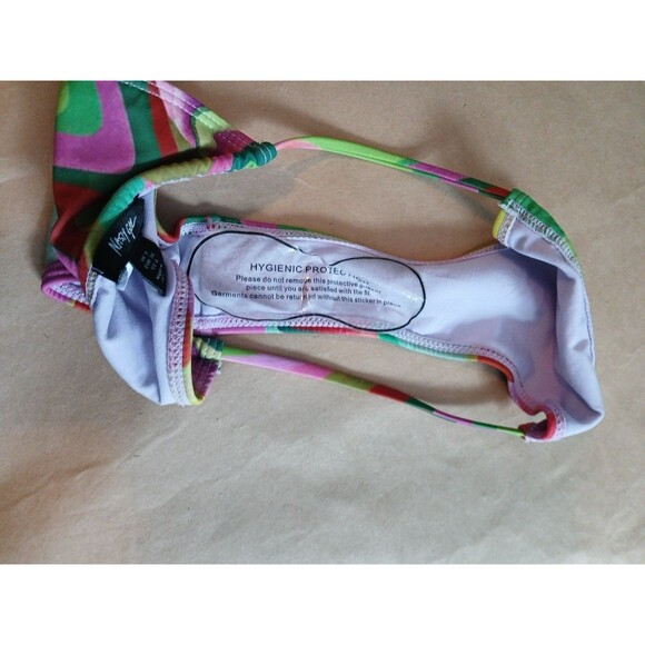 Nasty Gal Bikini Bottom Womens 4 Retro Psychedelic Rave - Picture 4 of 8
